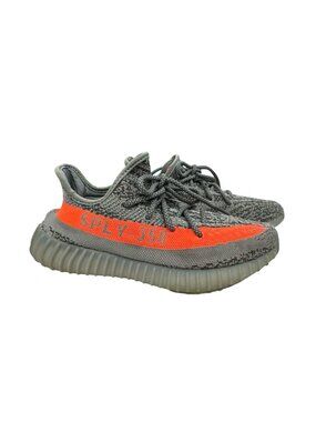 Adidas Yeezy Boost 350 V2 Beluga 2.0 Gray Solar Red Knit Sneakers Size 6.5